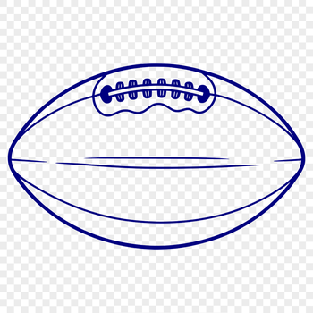 An illustration of a football in the style of vector graphics, featuring an American football with detailed design.