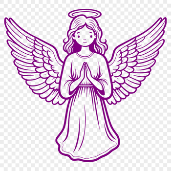 A stylized digital illustration of an angel in a vector format, suitable for various design applications.