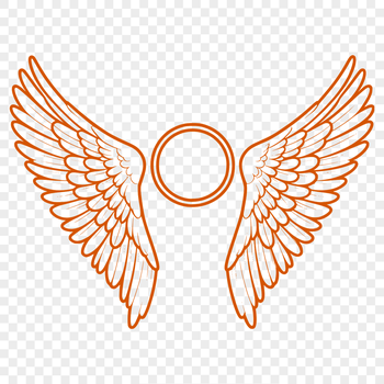 Angel wing clip art design in vector format, suitable for cutting machines like Cricut or laser cutters.