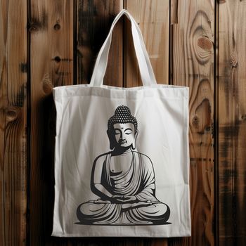 A digital illustration of the Buddha in a meditative pose, created as a vector graphic.