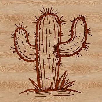 An SVG vector graphic of a cactus, suitable for use in gardening designs or nature-themed templates.
