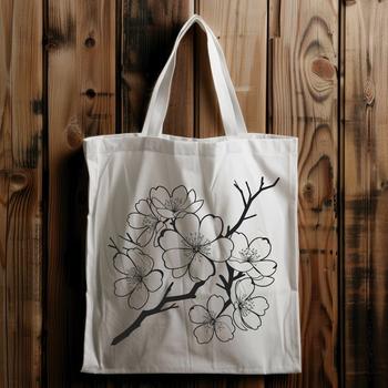 An ornamental flower design featuring a single sakura blossom in vector format.