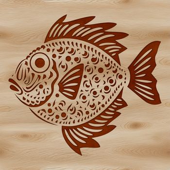 Illustrative depiction of a Crappie fish in vector format, suitable for digital and laser cutting applications.