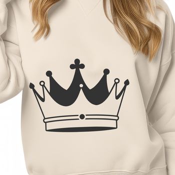 A vector illustration of a crown, suitable for graphic design and digital cutting applications.