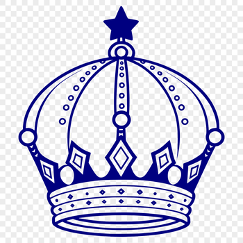 A stylized graphic illustration of a crown made from interlocking lines and shapes, ideal for digital crafting and design.