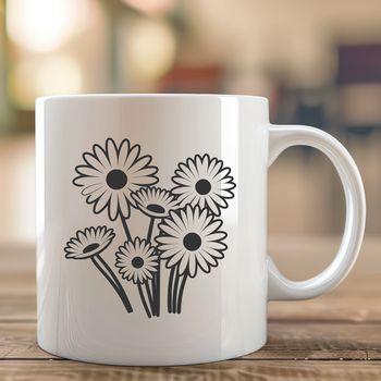 A simple illustration of a daisy flower, ideal for graphic design projects.