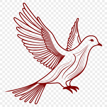 A bird silhouette designed as a vector graphic.