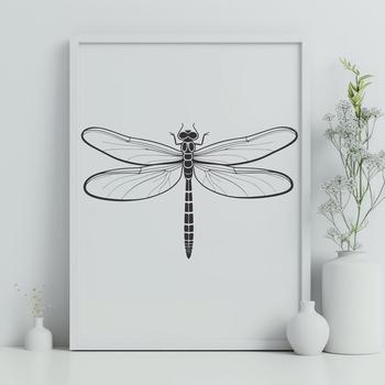 Illustrative representation of a dragonfly in vector format, ideal for digital crafting projects.