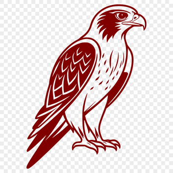 A detailed illustration of a falcon in flight, suitable for various uses.