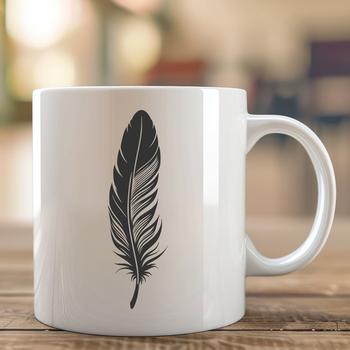 High-quality digital vector art of a single feather suitable for various design applications.