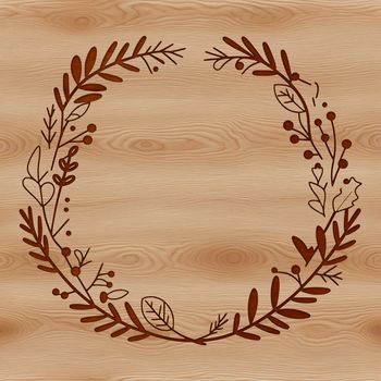 An editable SVG illustration of a decorative wreath for various digital applications.