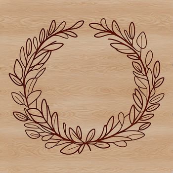 A digital illustration of a decorative wreath in various flower arrangements.