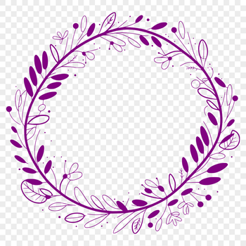 A detailed floral wreath design created using vector art.