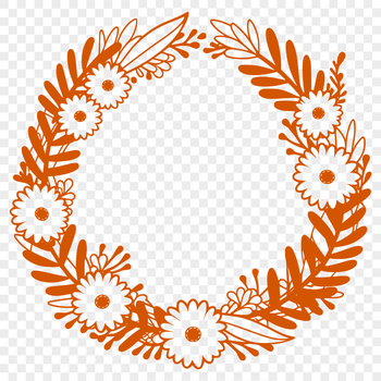 A digital wreath clip art illustration in SVG file type.
