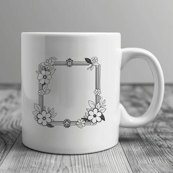 A digital template of a decorative frame in vector format.
