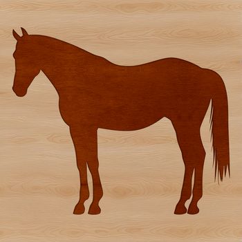 A stylized illustration of a horse suitable for vector graphics and cutting machine designs.