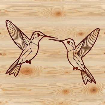 Hummingbird animal vector illustration designed in SVG format.