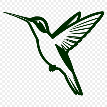 A detailed SVG graphic of a hummingbird, suitable for various applications including digital designs and cutting projects.