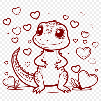 A vector graphic representation of a small lizard with sharp teeth and claws.