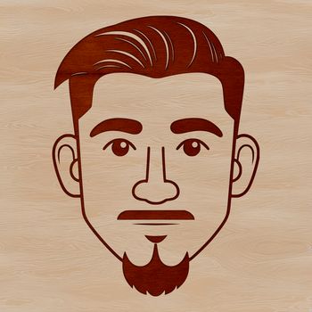 A vector illustration of a male figure in profile, suitable for digital design projects.