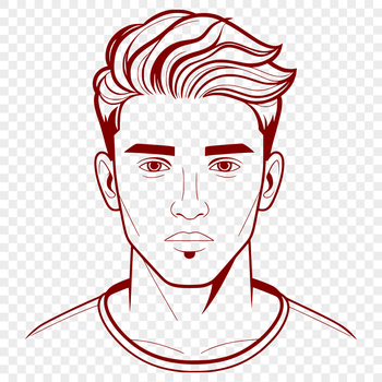 An illustration of a person as a vector graphic.