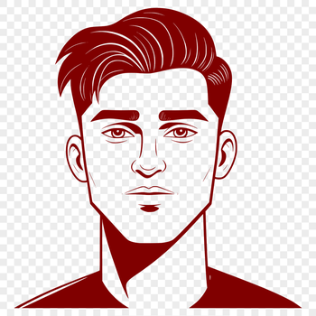 A stylized illustration of a male figure designed as vector art.