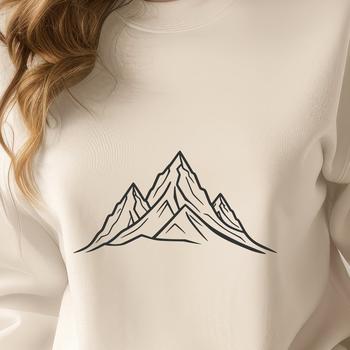 Vector illustration of a mountain landscape with a 3D mountain shape.