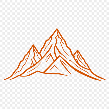 A digital illustration of a mountain range in vector format.
