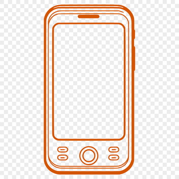 A detailed illustration of a modern smartphone device.