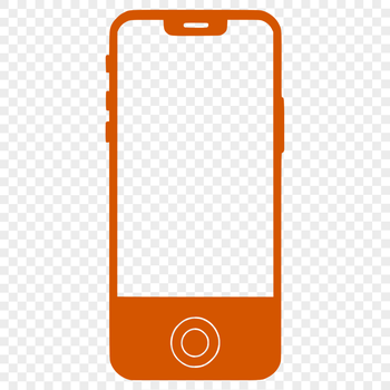 A stylized illustration of a modern mobile phone with sleek design elements.