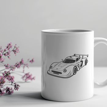 A sleek racing car designed as vector art for various uses.