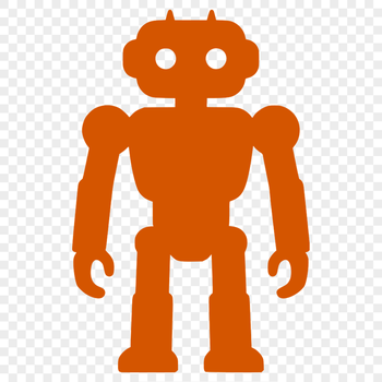 A futuristic robot illustration in vector format for commercial and personal use.