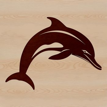 An isolated vector design of a marine mammal.
