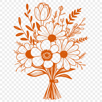 A bouquet of colorful flowers arranged in a decorative pattern, ideal for wedding decorations or Mother's Day gifts.