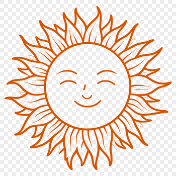 An SVG icon of a sun, ideal for use in graphic design, clip art collections, and DIY crafting projects.