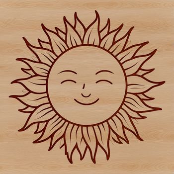 A stylized sun icon in vector format, suitable for various digital applications.