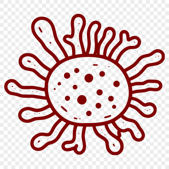 Illustrative representation of bacteria, scalable vector graphic for design purposes.