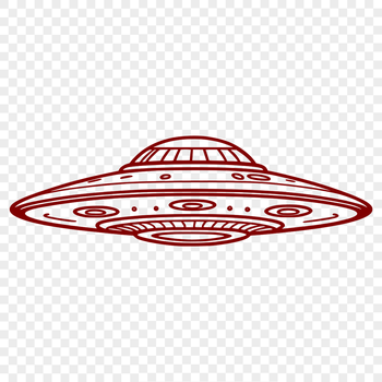 A detailed vector illustration of a futuristic spacecraft soaring through the cosmos.