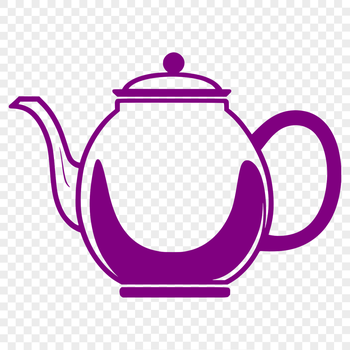 A stylized vector illustration of a traditional teapot with intricate details.