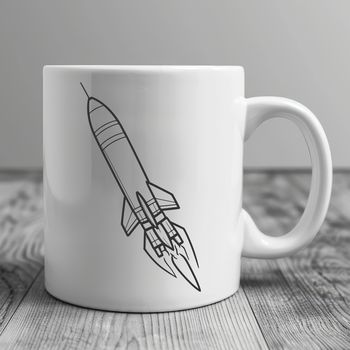 A futuristic spaceship illustration with metallic details and intricate design elements.