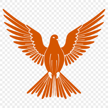 A stylized illustration of a dove in flight, suitable for various digital applications.