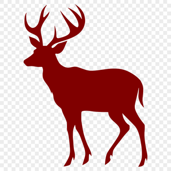 A simple full-body deer silhouette in vector format.