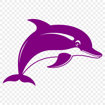 A detailed illustration of a dolphin in full body pose, suitable for vector art and graphic design.