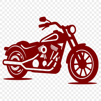 A detailed illustration of a motorcycle in vector format, suitable for digital design.