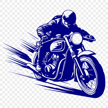 A detailed vector illustration of a motorcycle, suitable for digital cutting and laser engraving.