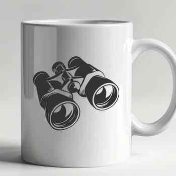 Free vector illustration of a pair of binoculars used for outdoor activities such as camping and hiking.