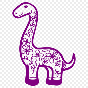 Illustrative vector image of a Brachiosaurus, a prehistoric plant-eating dinosaur with a long neck.