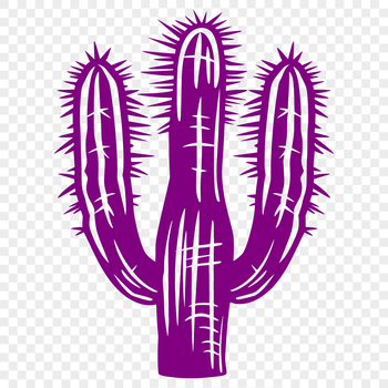 A stylized illustration of a cactus plant, suitable for digital design projects.