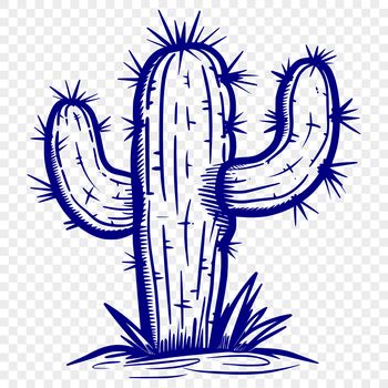 A detailed vector representation of a desert-dwelling cactus, ideal for crafting or digital designs.
