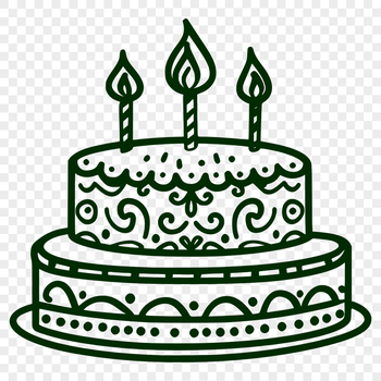 Unique Birthday Cake Printable Image SVG - Free Download